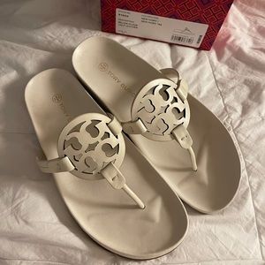 Tory Burch Miller Cloud Ivory Sandals Size 11